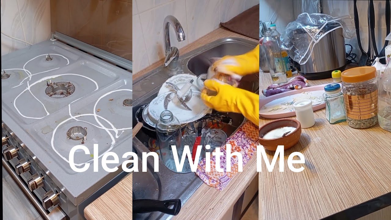 Kitchen Cleaning and Satisfaction|Scrub the Stove,Shine the Sink,and Rearrange the CountertopClutter