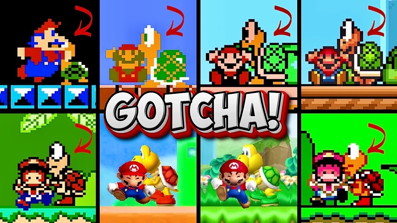 Evolution of Koopa Surprise Attack in Mario Games