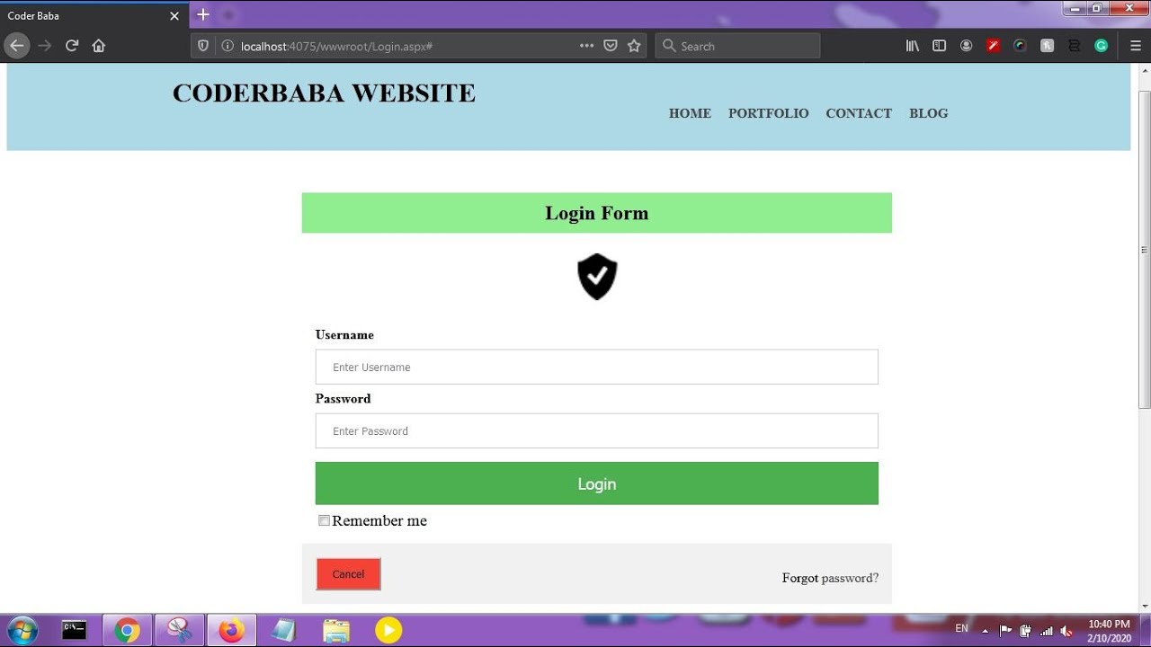 (Hindi) Lec #01 ASP.NET Final Year Project : How to Create Login Page