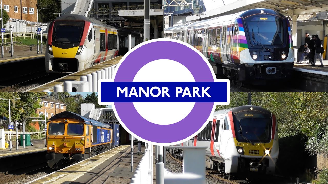 Trains at Manor Park, GEML + Elizabeth Line (11/10/2024)