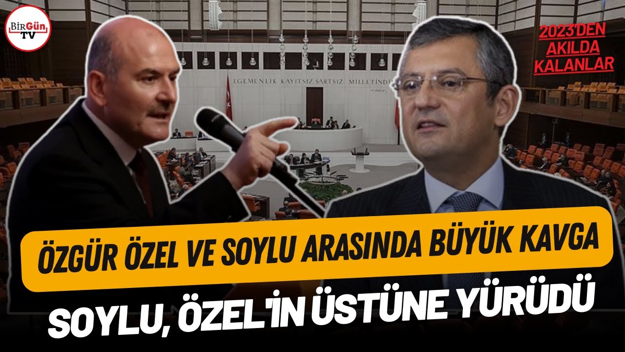 Özgür Özel ve Soylu arasında büyük kavga: Soylu, Özel'in üstüne yürüdü | ARŞİV GÖRÜNTÜLER