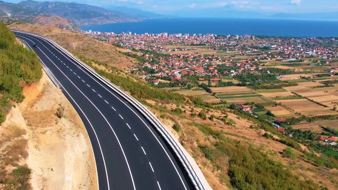 Qukës-Qafë Plloçë, loti i 3-të totalisht i asfaltuar! Pamje me dron! #roads #construction #pogradec 