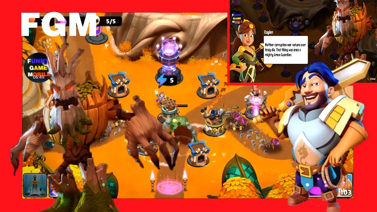 FGM - Castle Creeps TD: Chapter 17 - Lv68 vs Boss ( Without Sentinel )