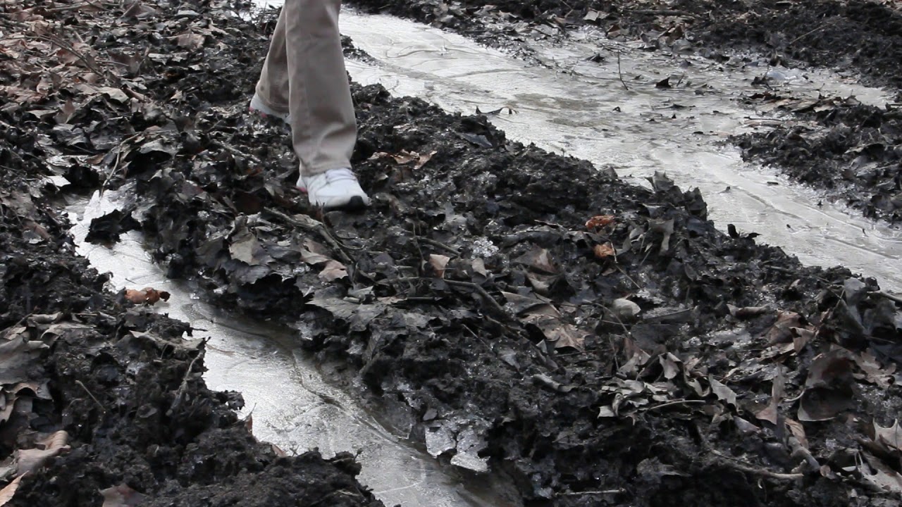 White Nike Shox Sink into Mud 1