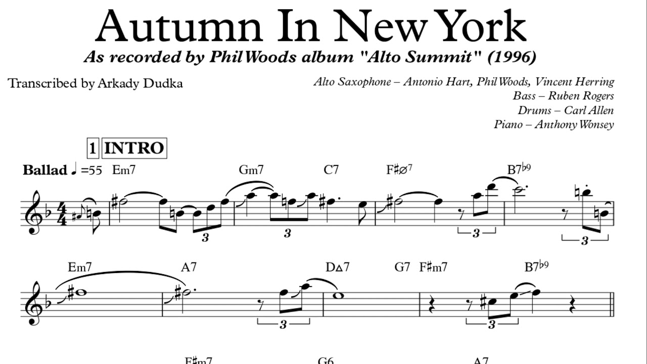 Autumn In New York (Alto Summit