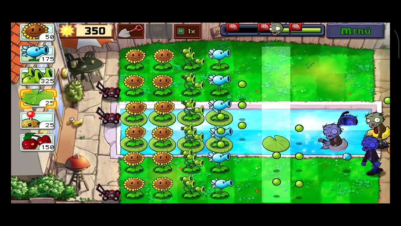 Pvz1 nivel 4 En la Piscina