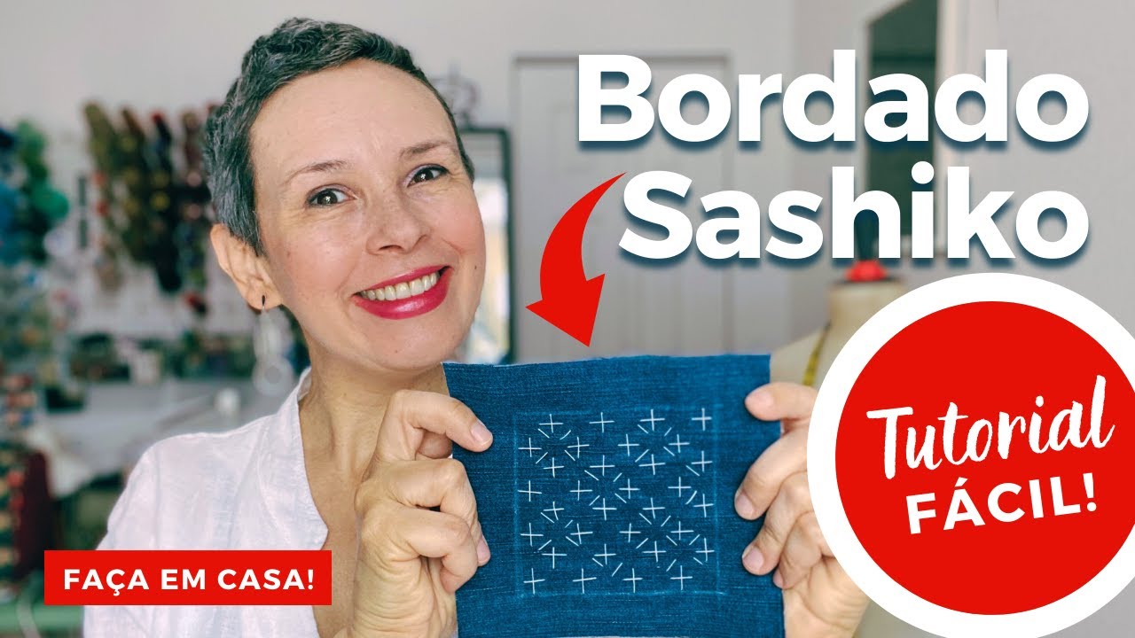 Bordado Sashiko: Tutorial de Ponto Super Fácil de Fazer