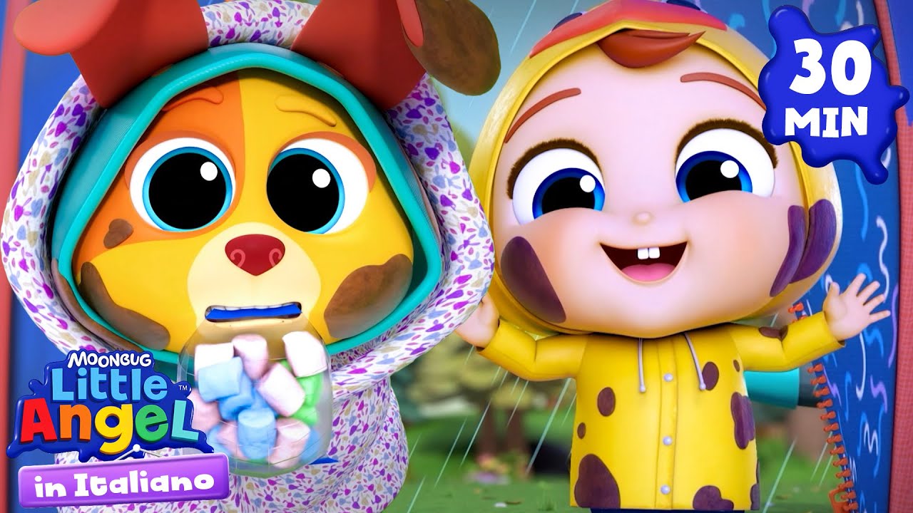 Una Piovosa Primavera Con Il cagnolino | Little Angel Italiano | Cartoni Animati con Gianni Piccino