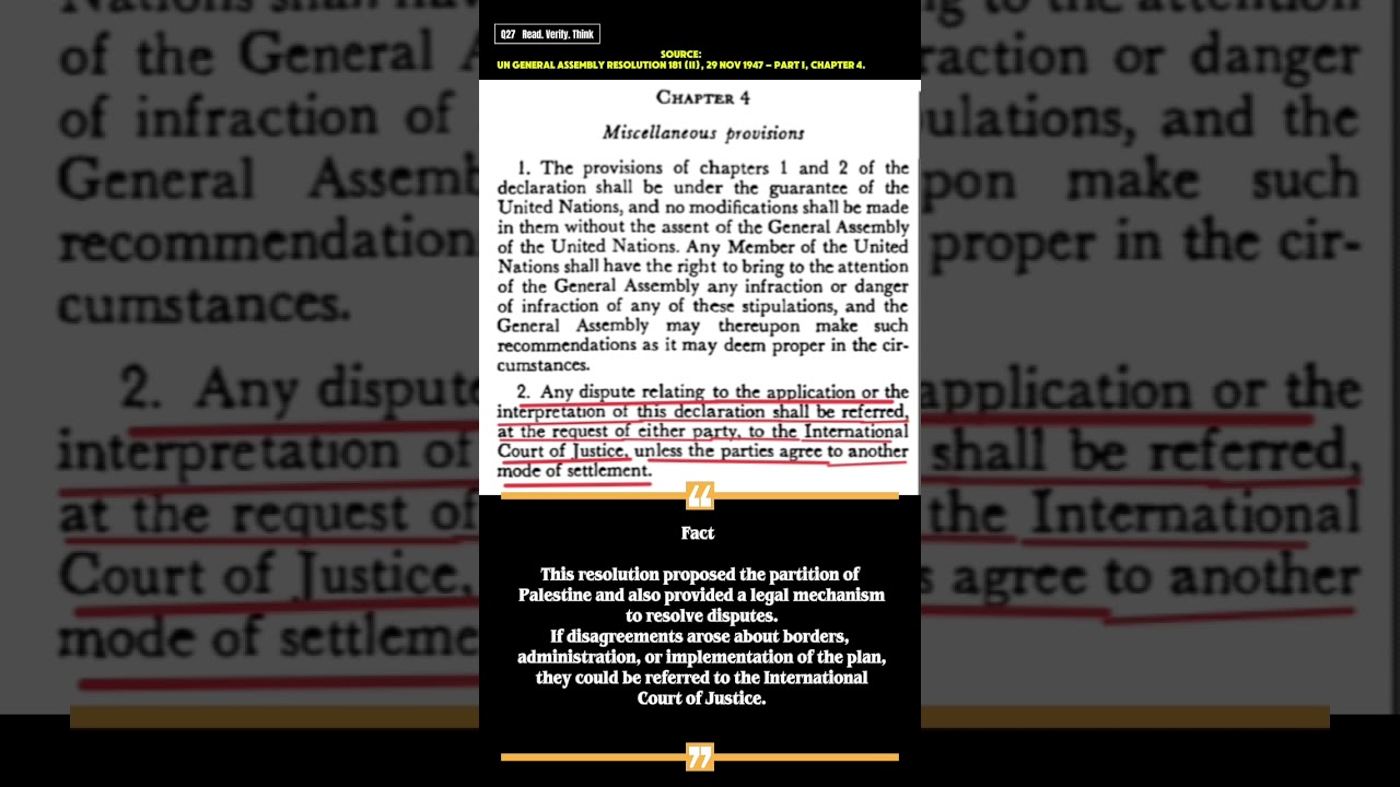 Not an opinion.Just quoting the document.UN General Assembly Resolution 181 (II), 29 Nov 1947.