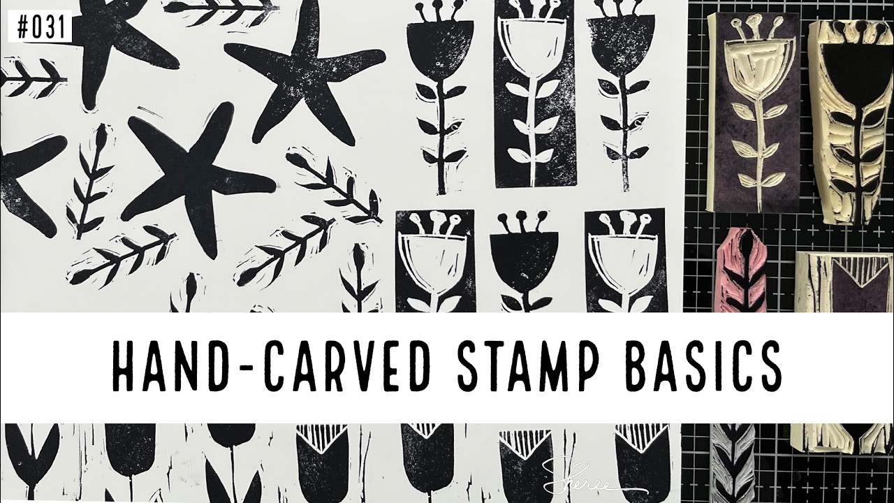 EASY Stamp Carving on Soft Rubber : Hand Carved Stamps for Beginners