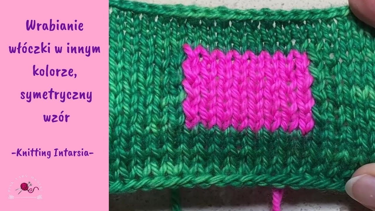 Intarzia || Wrabianie symetrycznego elementu w robótce dzierganej na płasko || Knitting Intarsia