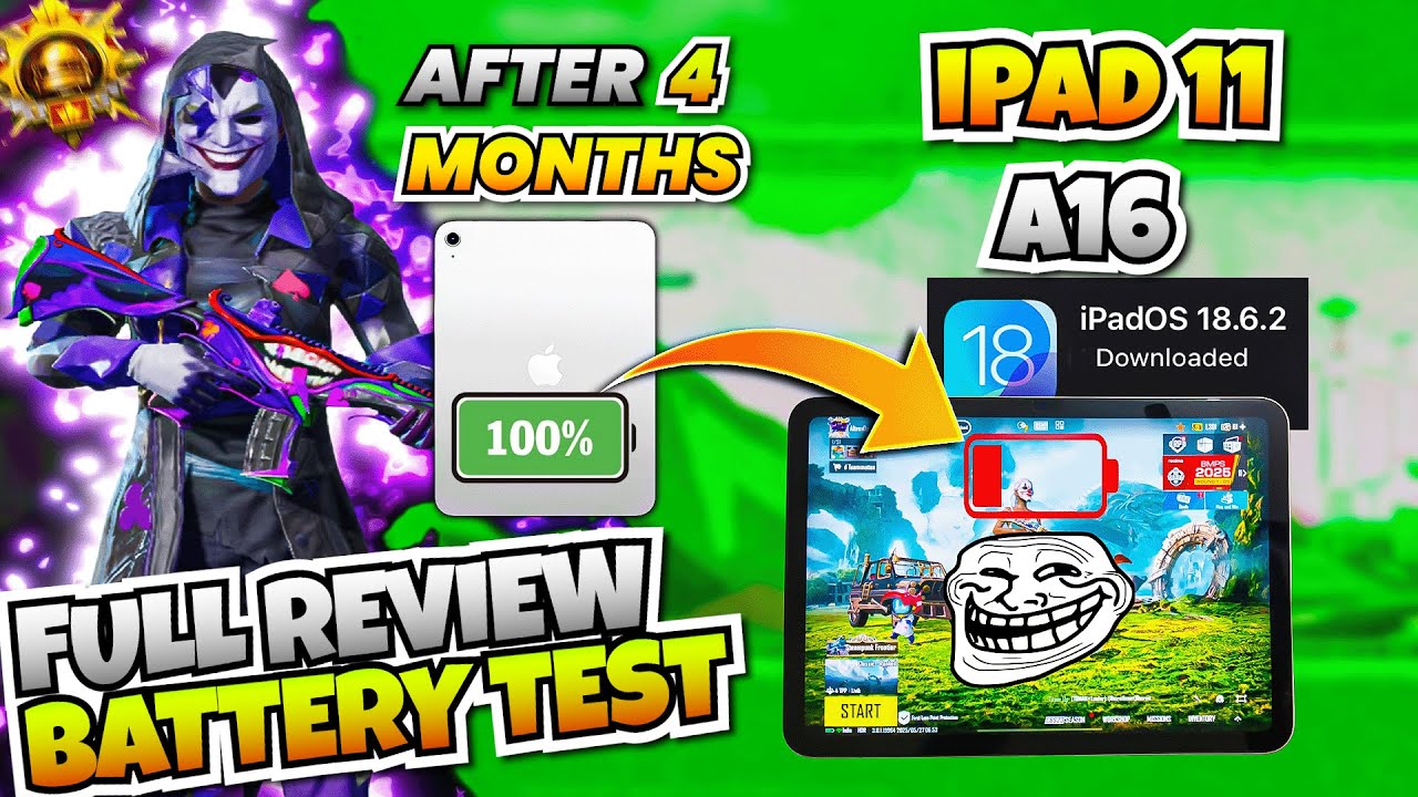 iPad 11 A16 Battery Test: After 4 Months & One BGMI Match - Does it Lag? iOS 18.6.2 Update Review
