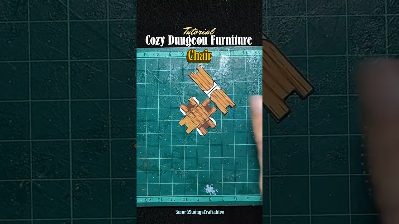 Chair mini tutorial -DIY Cozy Dungeon Furniture - DND Miniatures #dungeonmaster