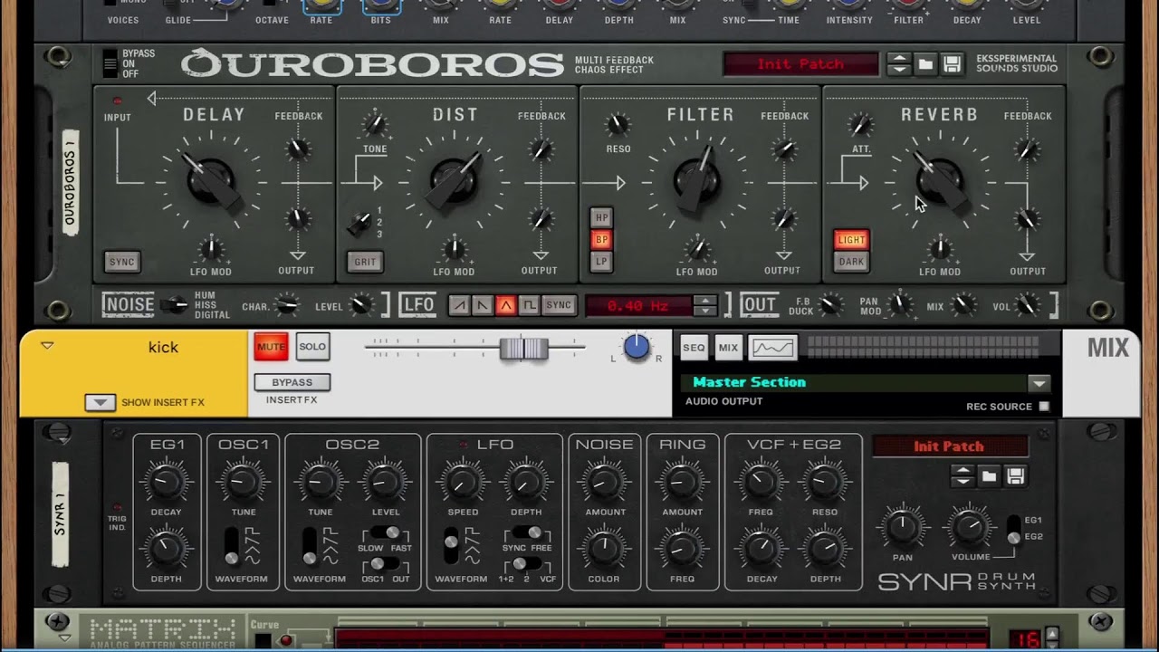 Live stream - Ekssperimental Sounds in the Reason Rack
