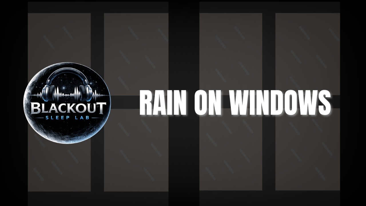 Rain on Windows Black Screen 10 Hours | Blackout Sleep Lab