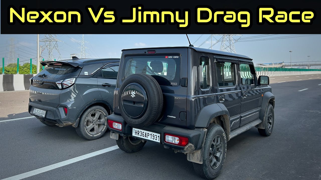Tata Nexon Turbo Vs Jimny 4x4 Drag Race - ये तो कमाल निकली 😳⚡️ !!