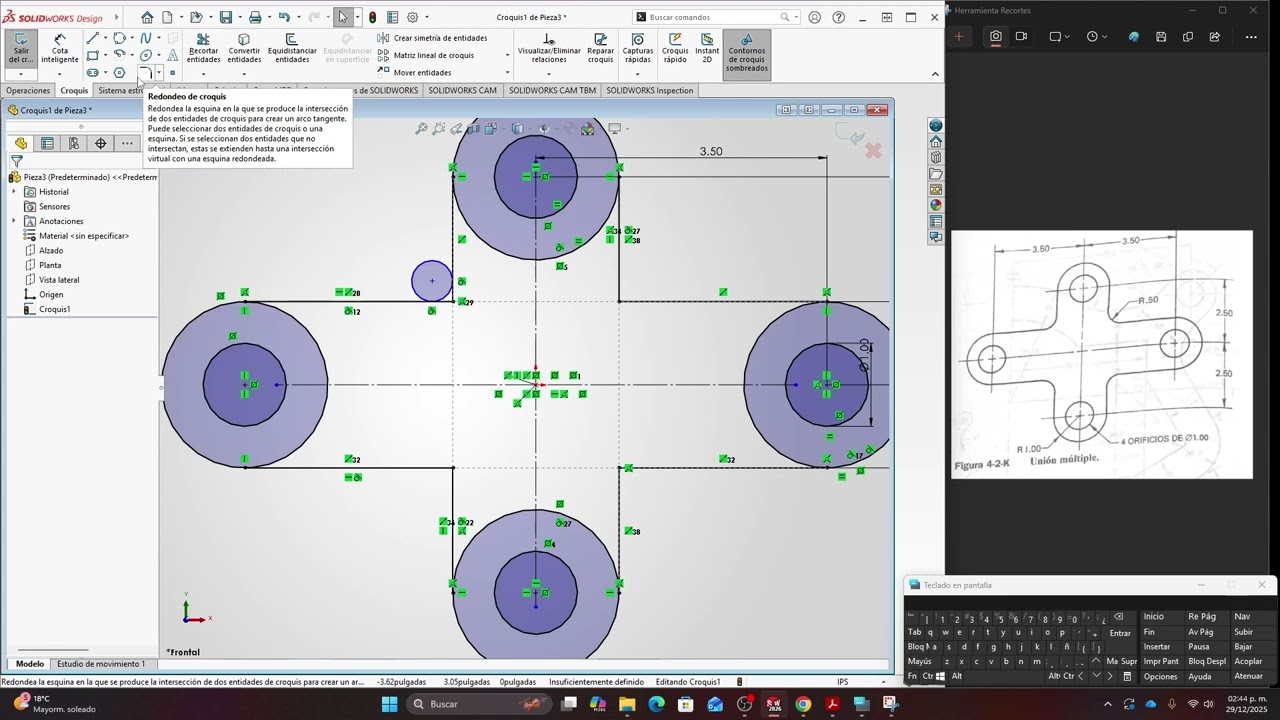 Pieza # 4 Curso SolidWorks desde Cero al nivel industrial
