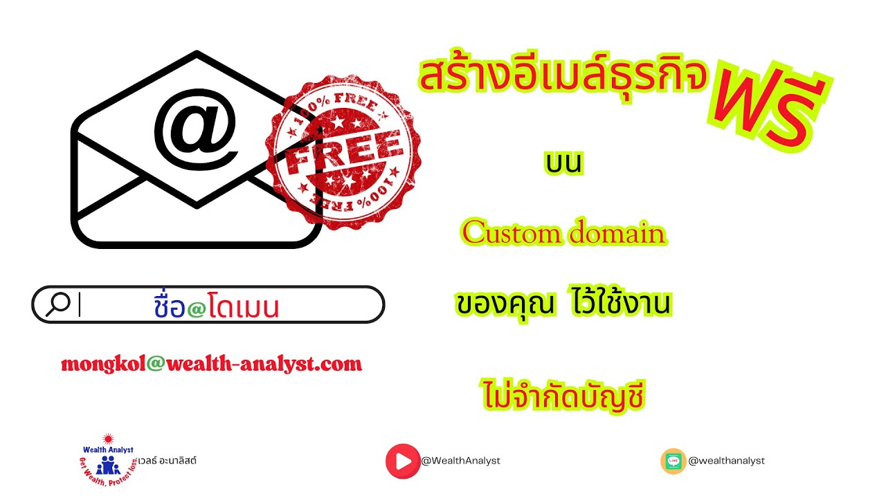 สร้าง-ใช้อีเมล์ธุรกิจเพื่อใช้งาน บนด้วยชื่อแบรนด์โดเมนของคุณ ได้ฟรี ไม่มีจำกัด