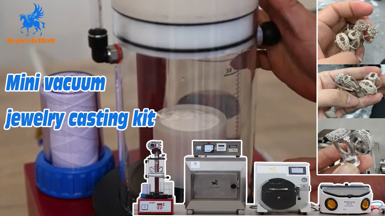 SuperbMelt Mini vacuum jewelry casting kit gold/silver jewellery & dental casting machine
