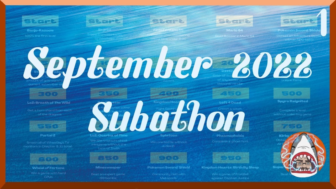 Twitch Livestream - September 2022 Subathon - Part 1