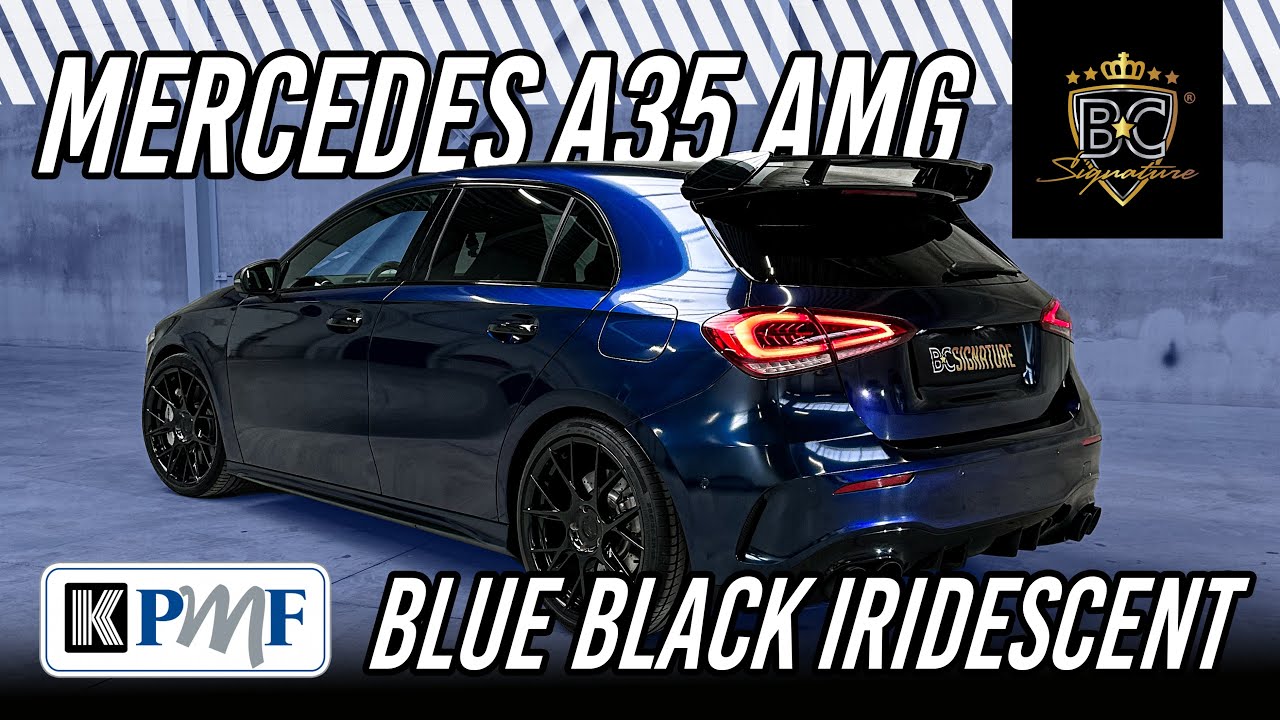 Mercedes A35 AMG wrapped in KPMF Blue Black Iridescent