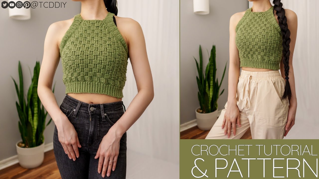 How to Crochet: Basketweave Tank Top | Pattern & Tutorial DIY