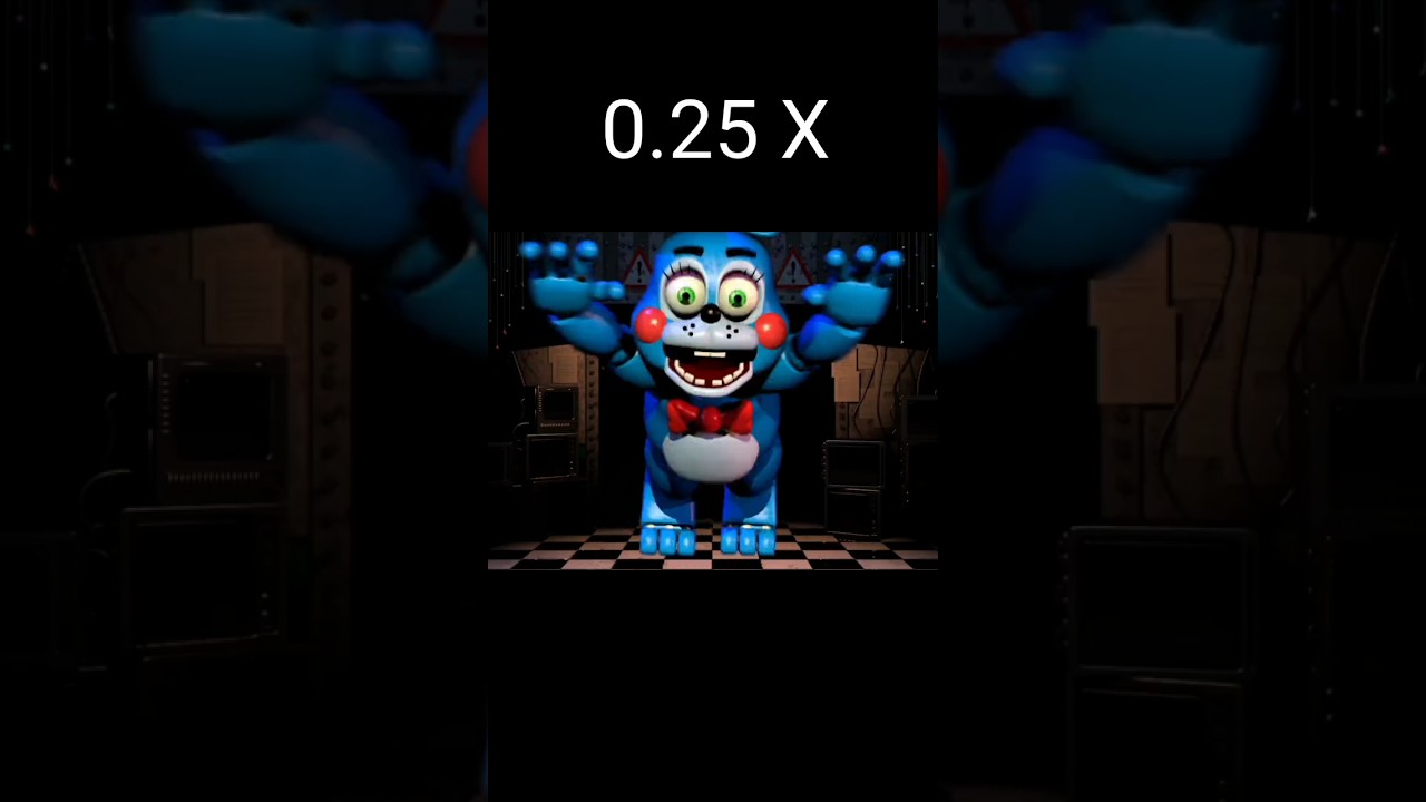 FNaF 2 - Toy Bonnie Jumpscare 0.25x - 2x speed