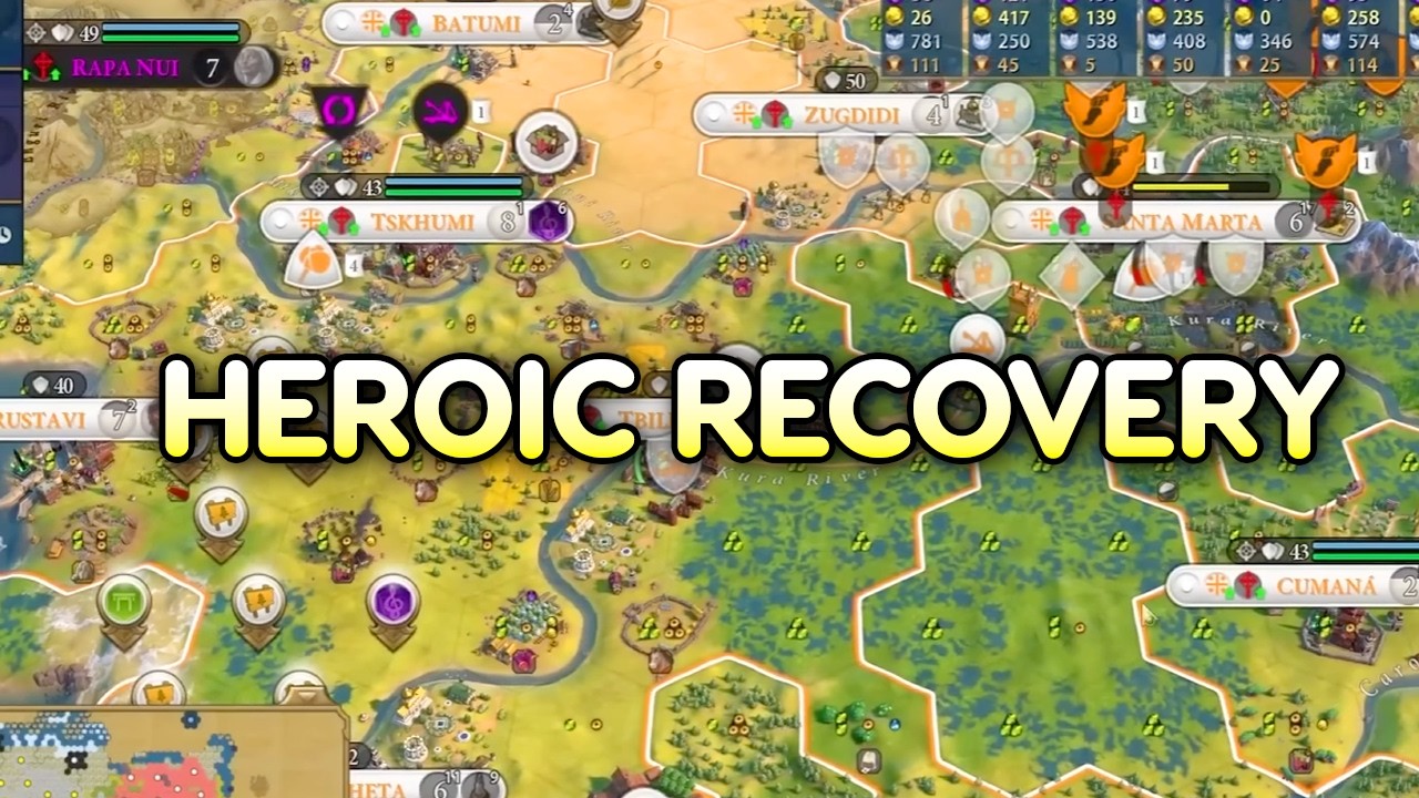 A Heroic Age for a Heroic Recovery from a cursed start - Civ 6 Georgia