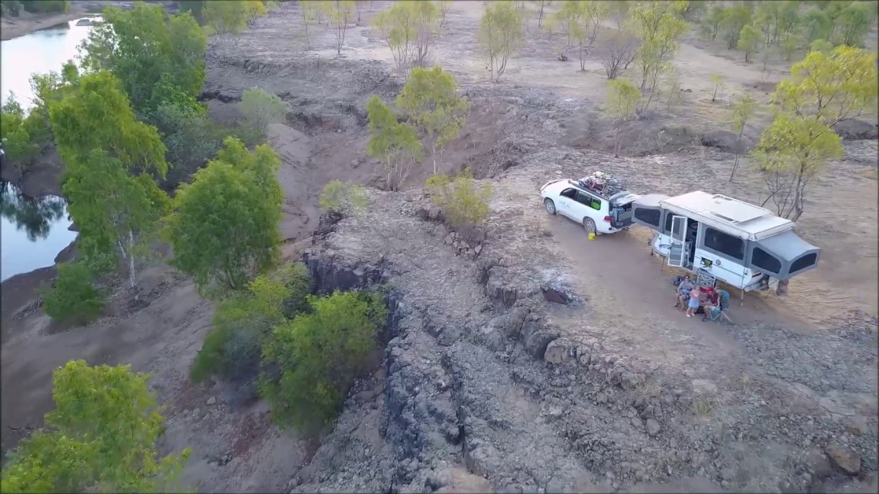 FREE CAMPING along the Savannah Way near Normanton in Queensland - Leichhardt Falls