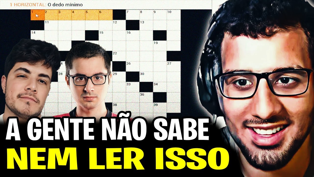 ABSOLUT, CRAQUE SHINI e WIDE TVZAN FAZENDO PALAVRAS CRUZADAS