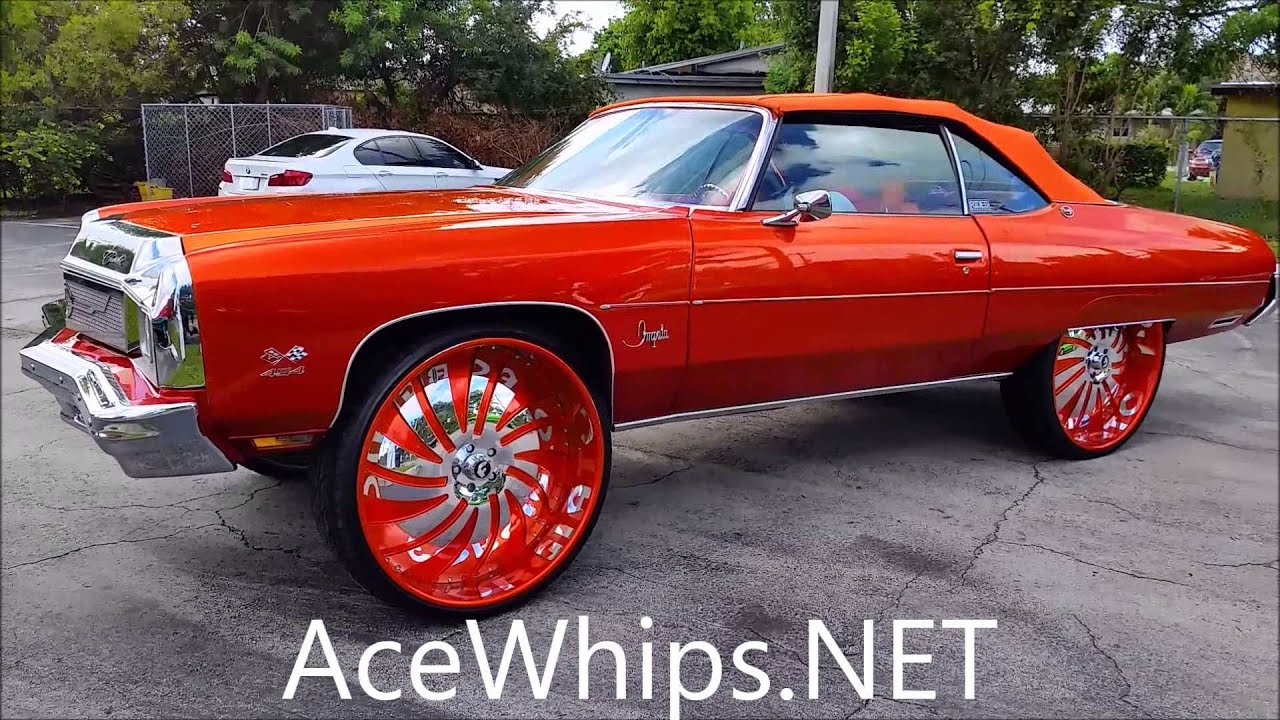 AceWhips.NET- PSlim's Candy Tangerine Chevy Vert on 30