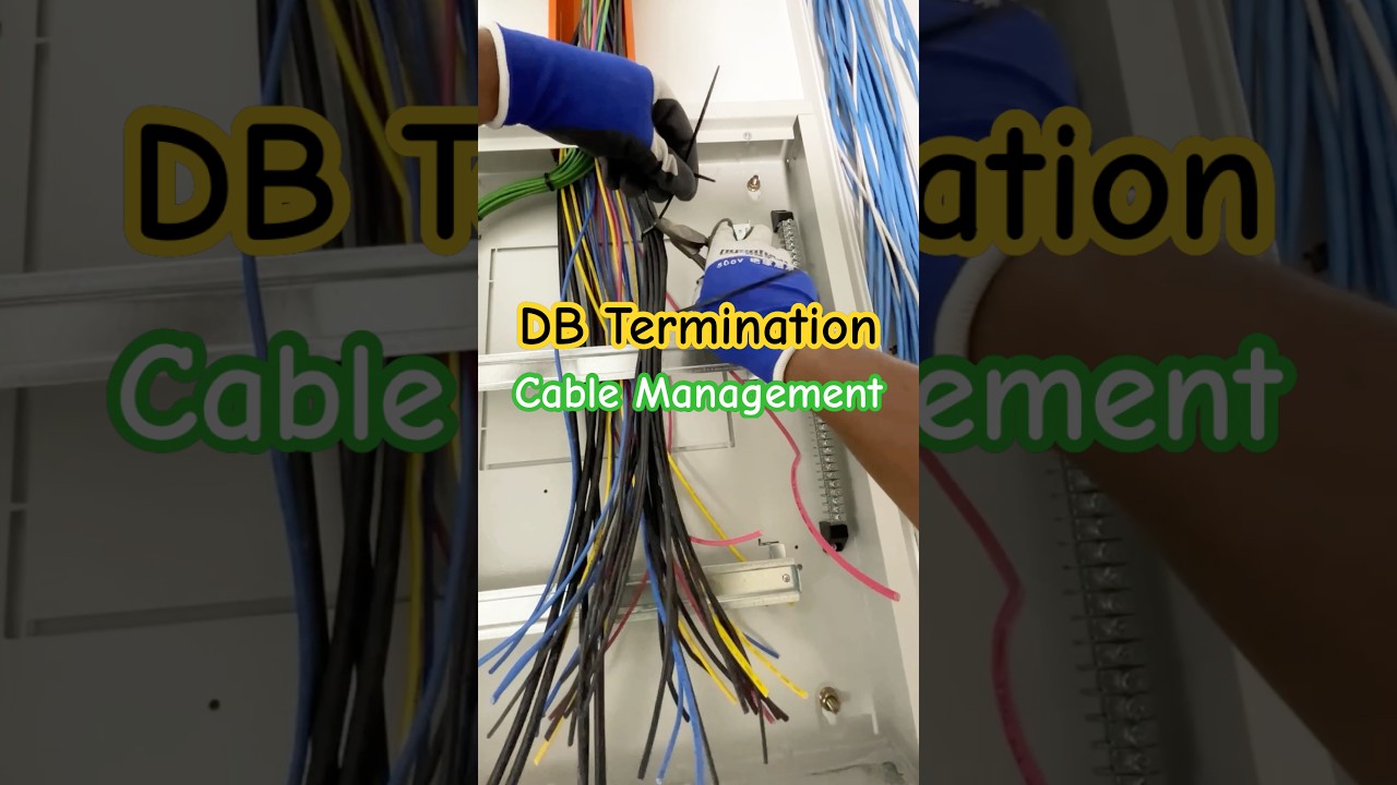 Three Phase DB Termination | First Step of Proper Cable Management #shorts