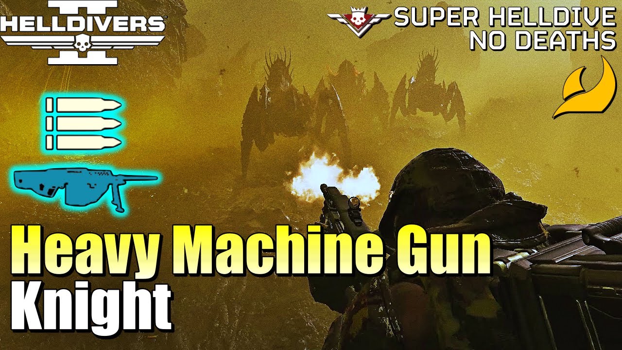 Helldivers 2 - Heavy Machine Gun & Knight Loadout Gameplay (No commentary, Max difficulty)
