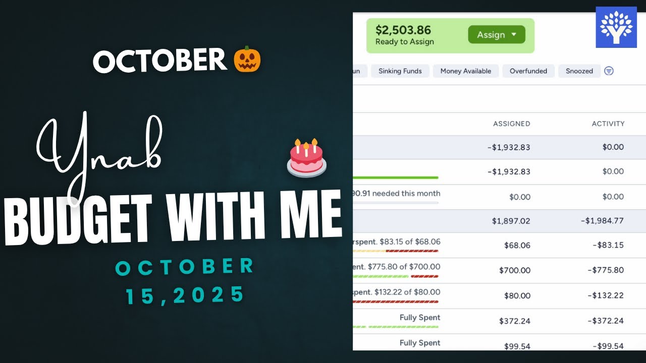 Budget with Me in YNAB | October 15 2025