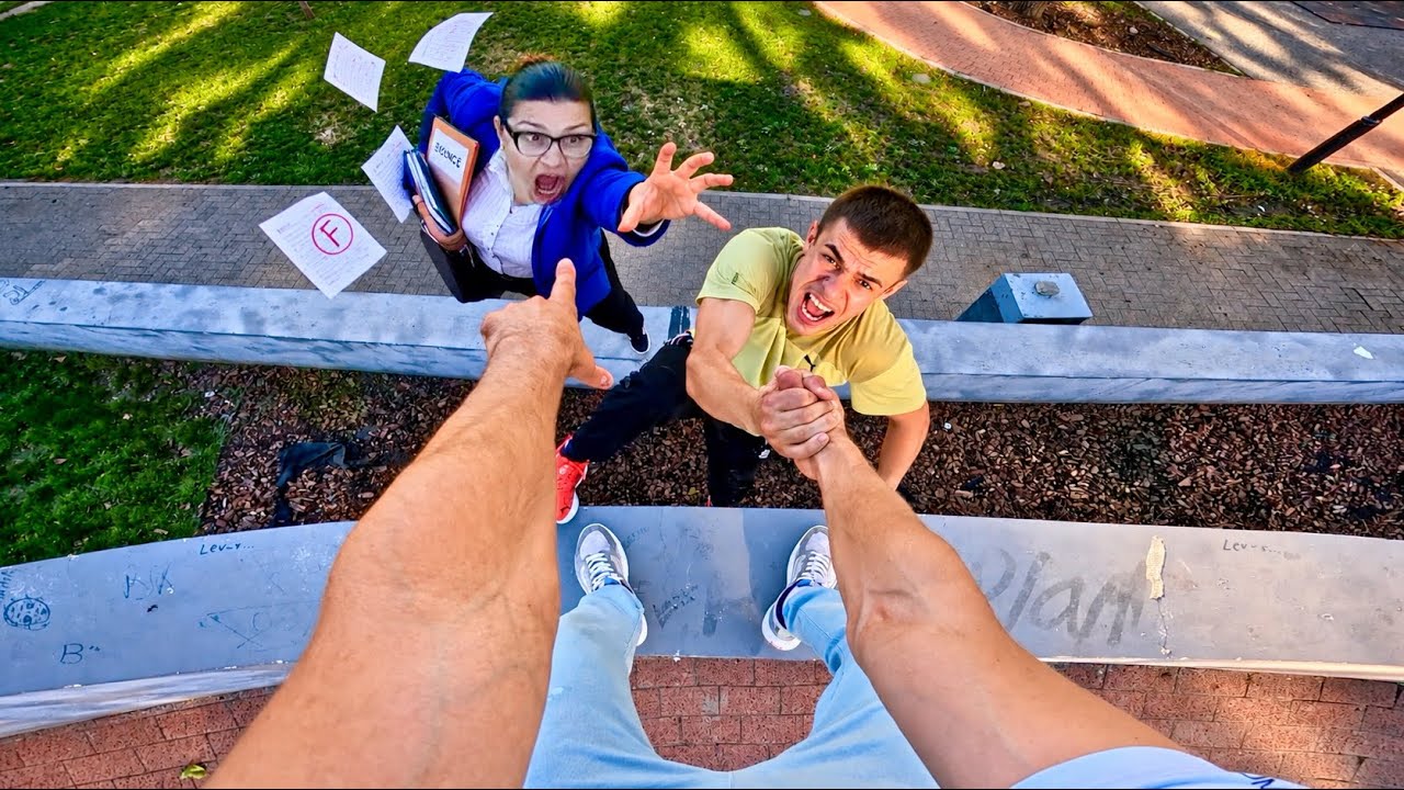 ESCAPING ANGRY TEACHER&hellip; SHE CAUGHT US IN THE CHEMISTRY LAB! (Action Parkour POV Chase) #viral #pov