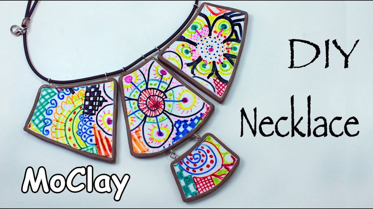 DIY Necklace - Transferring a drawn image onto polymer clay