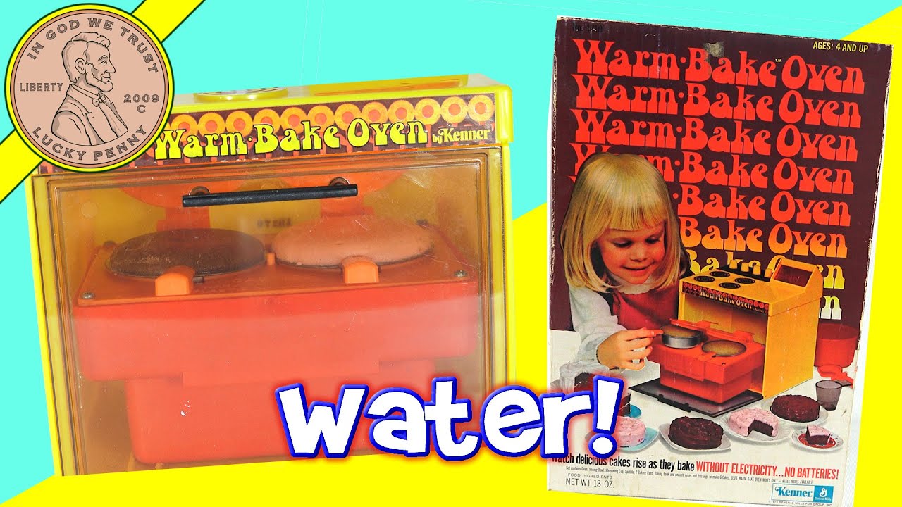 Духовка Easy Bake Warm Bake 1973 года выпуска — клубничные и шоколадные торты — готовьте с горяче...