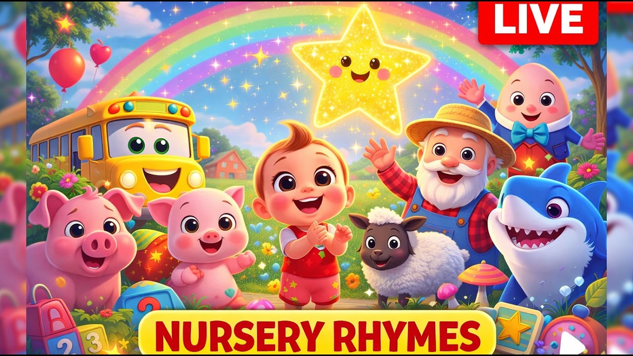 Kids Learning Songs LIVE 🔴 | ABC, Numbers, Colors, Animals & Lullabies #kidssongs  #cartoon #lori