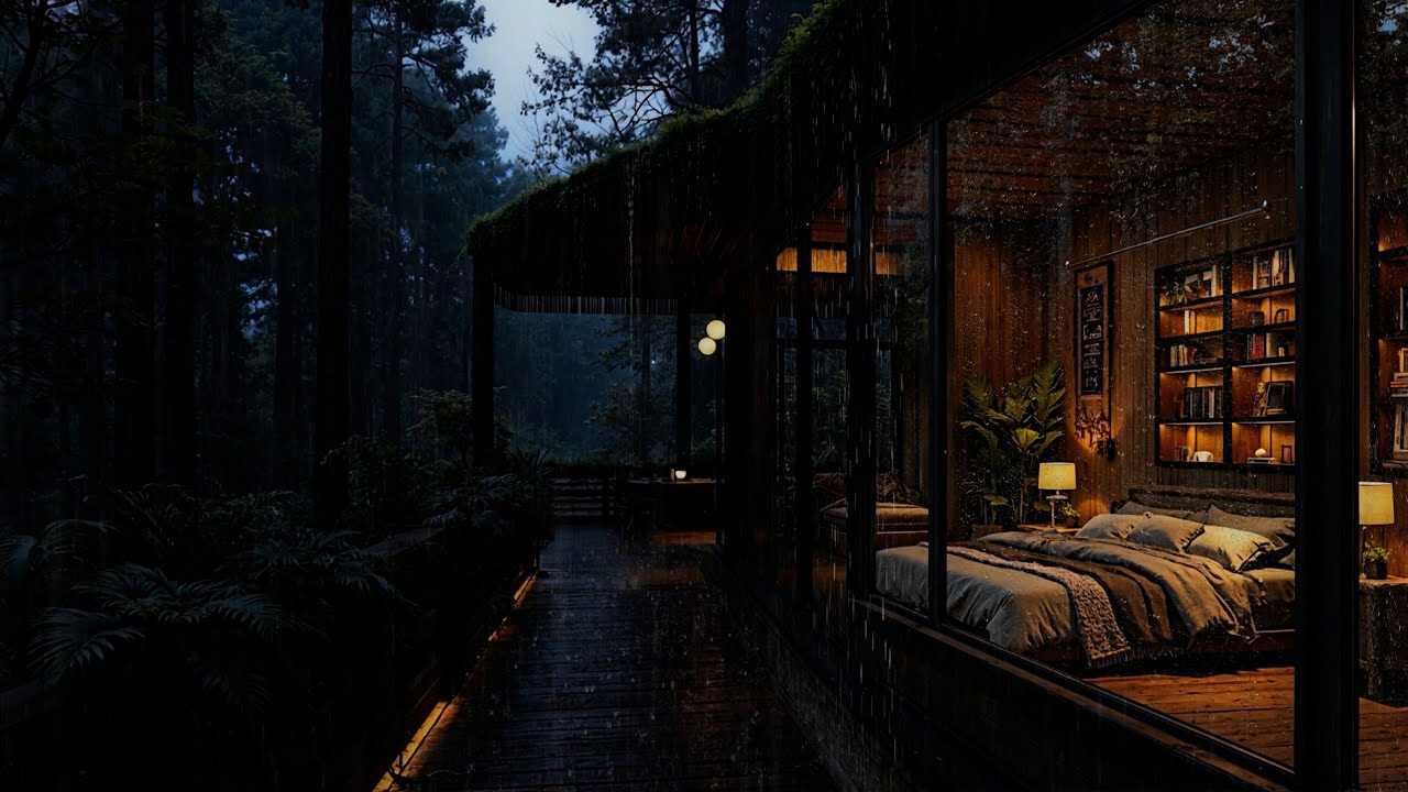 Rain Sounds Outside Window 🌲 | A Tranquil Escape to Heal Soul & Sleep Instantly (3 Hours)