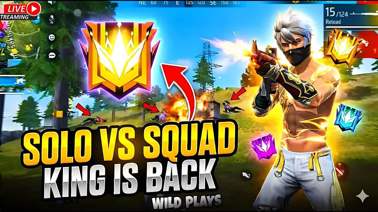 wild is live💯 (solo vs squad) br Rank🔥🔥 on mobile gameplay