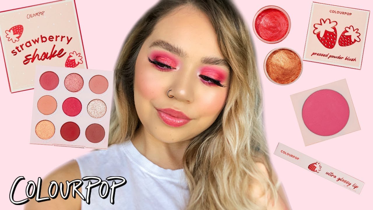 COLOURPOP STRAWBERRY COLLECTION | SWATCHES, TUTORIAL + REVIEW | Makeupbytreenz