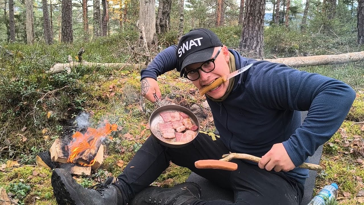 Campfire Bacon In The Forest