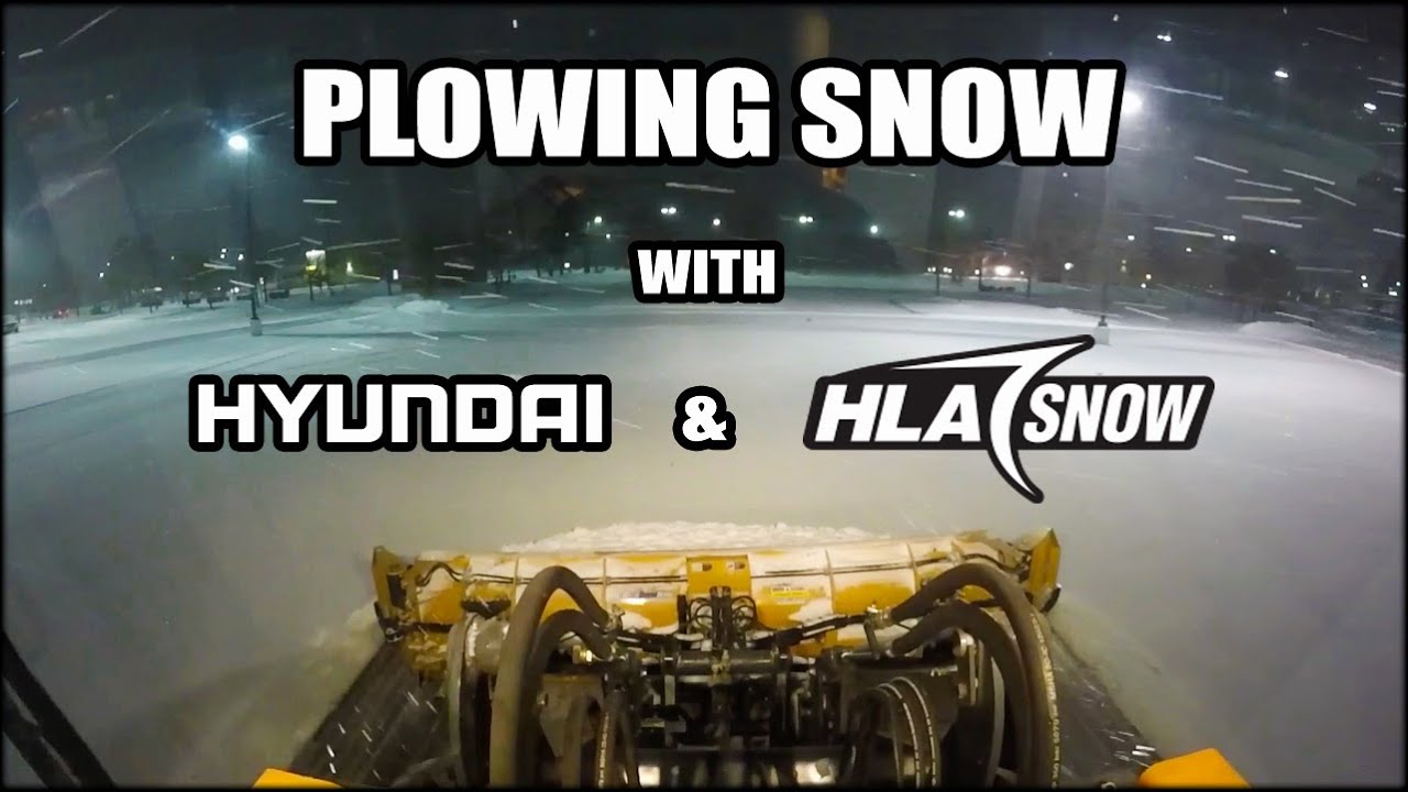Plowing Snow in a BLIZZARD | Timelapse onboard HYUNDAI Loader + HLA SnowWing Blade |  Ann Arbor, MI