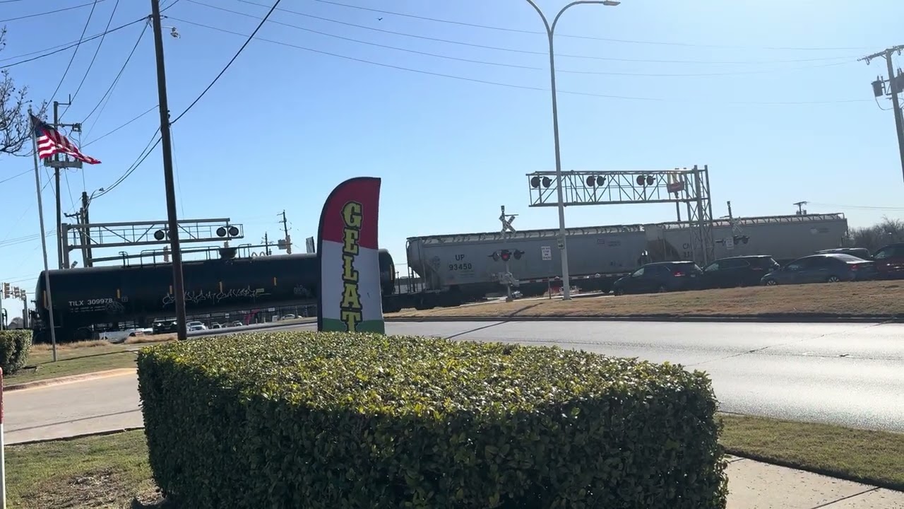 Northbound UP Mix Freight Train heading through Watauga TX. January 19, 2026