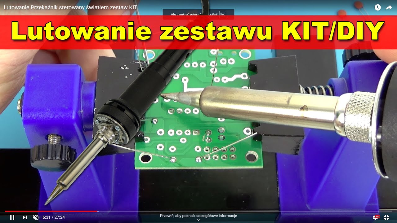 Przekaźnik sterowany światłem   zestaw KIT - lutowanie cz.1