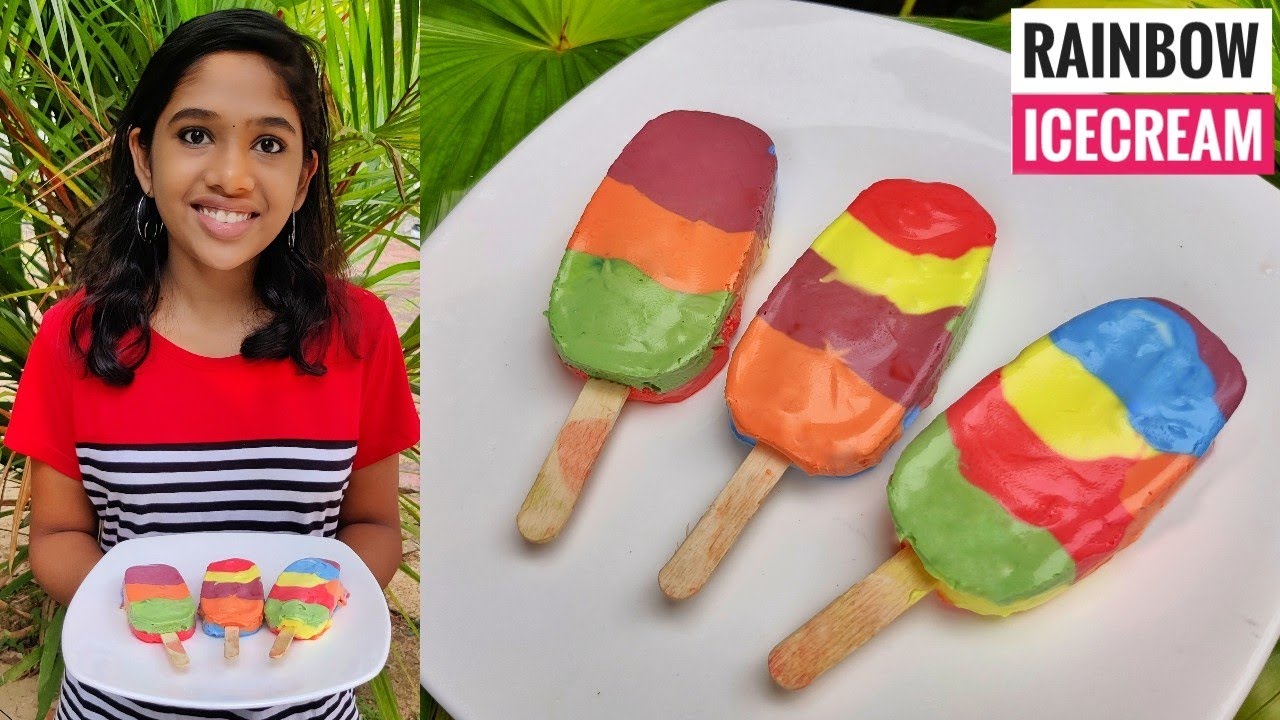 Rainbow Ice Cream 🌈😍 | Rainbow Ice Cream ഇനി വീട്ടിൽ ഉണ്ടാക്കാം | Rainbow Ice Cream Recipe