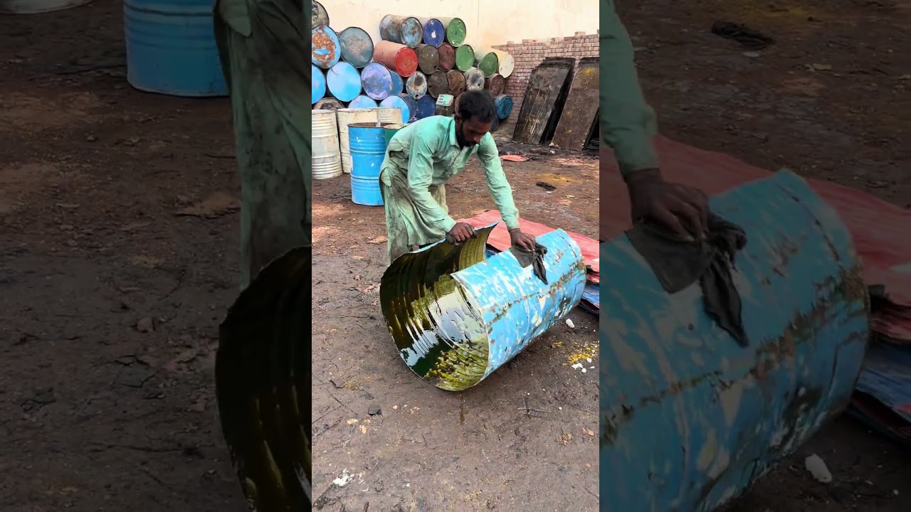 Unbelievable Iron Recycling: Turning Old Drums into Perfect Sheets!