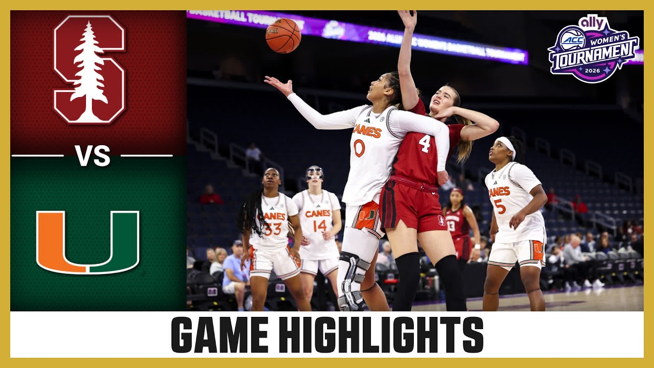 Stanford vs. Miami Highlights | 2026 Ally ACC Women's Basketball Tournament