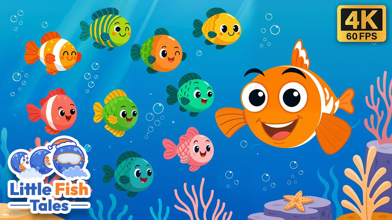 10 Little Fishies | Kids Nursery Rhyme | Little Fish Tales | 