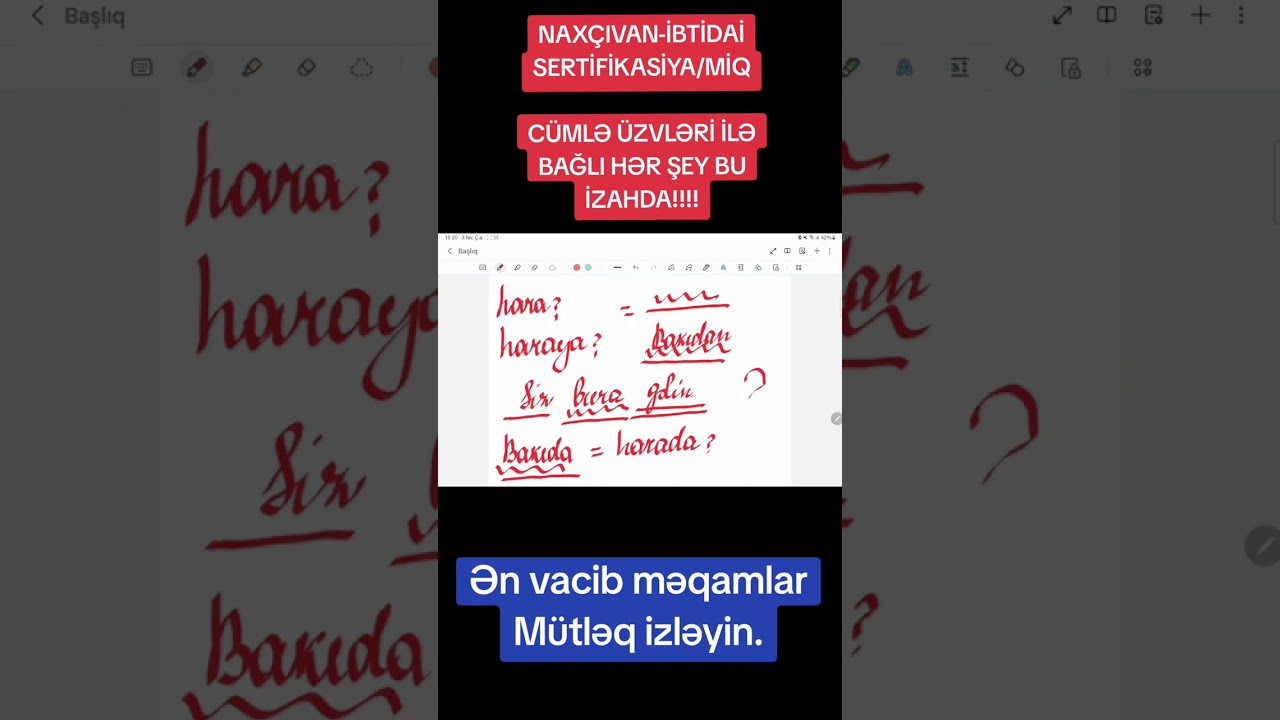 İBTİDAİ SİNİF MÜƏLLİMLƏRİ ÜÇÜN-CÜMLƏ ÜZVLƏRİ(Zəhra Əhmədova)